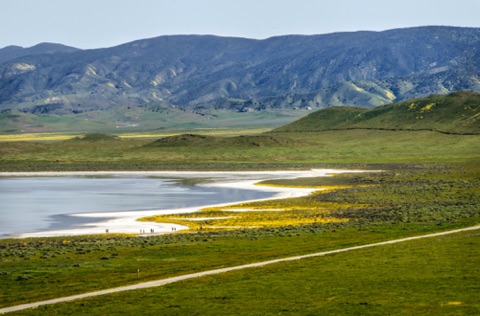 South end of Soda Lake from Overlook Hill