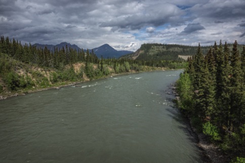 Nenana River from the highway bridge