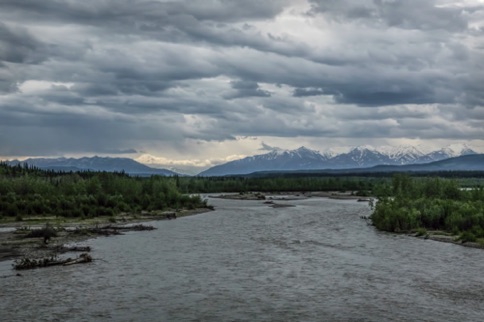 First view of the Alaska Range