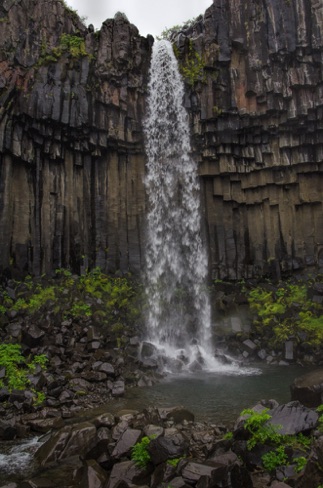 Waterfall and basaltic columns, Svartifoss
